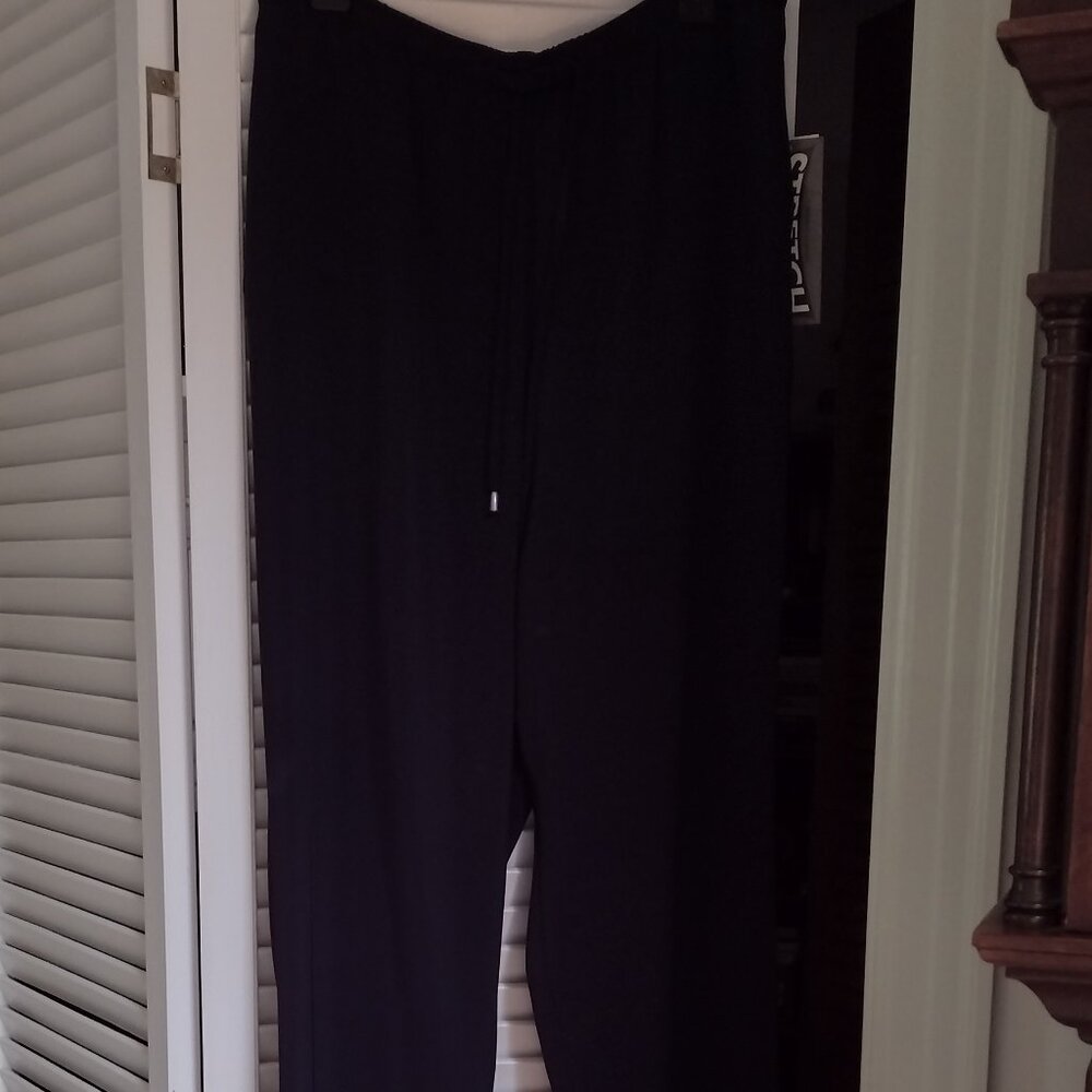 Women's Dark Blue Stretch Pants - Size 14